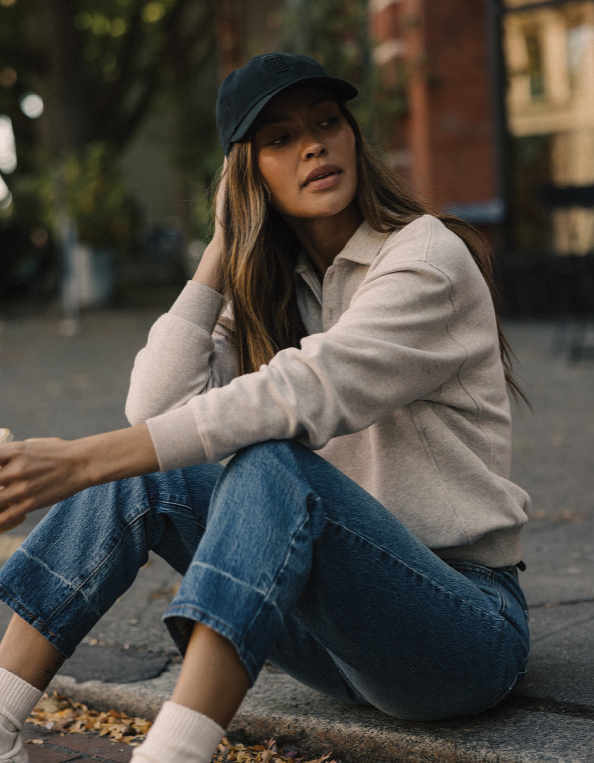Women's Fleece Puremeso Polo Popover in Fawn
