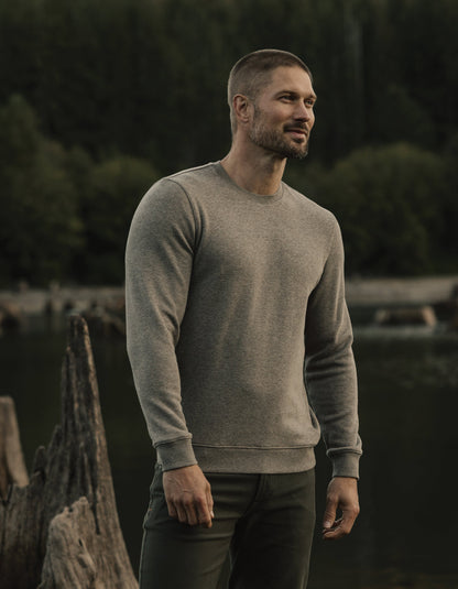 Fleece Puremeso Pullover in Dark Taupe