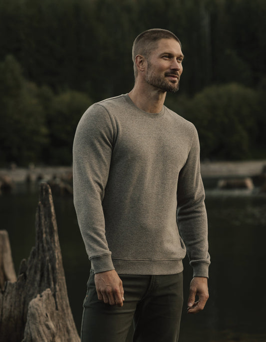 Fleece Puremeso Pullover in Dark Taupe