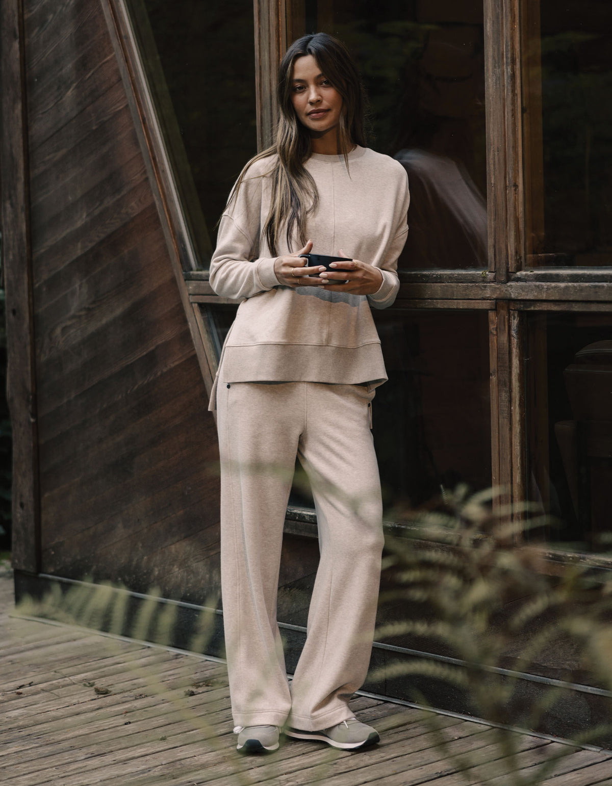 Fleece Puremeso Wide Leg Pant in Fawn