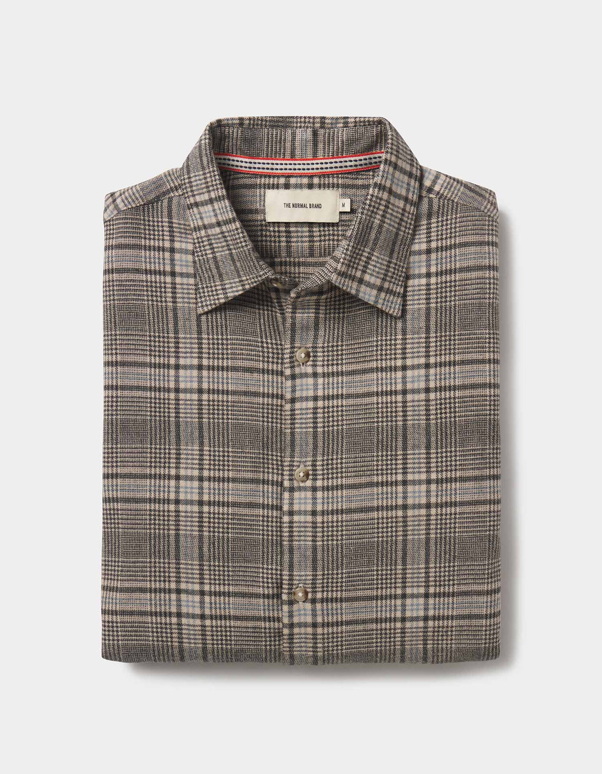 Owen Lightweight Button Up in Slate Blue Plaid