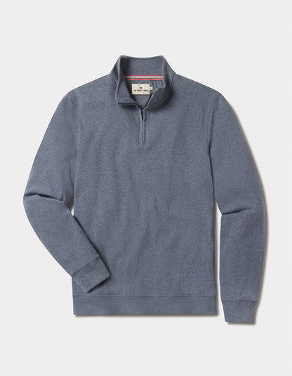 Puremeso Weekend Quarter Zip in Bluestone