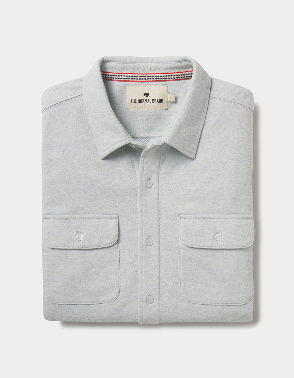 Textured Knit Shirt in Blue Fog