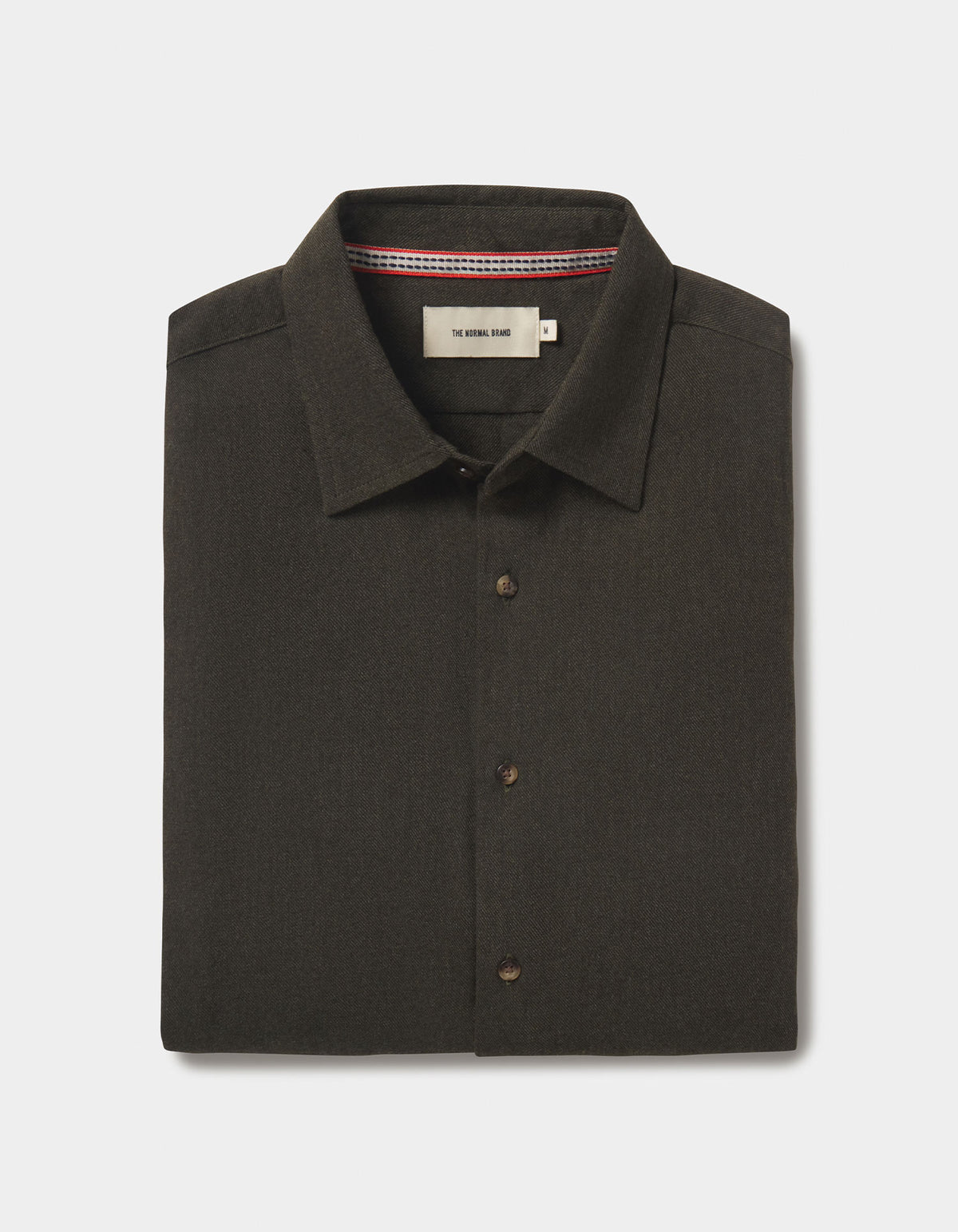 Owen Lightweight Button Up in Dark Olive