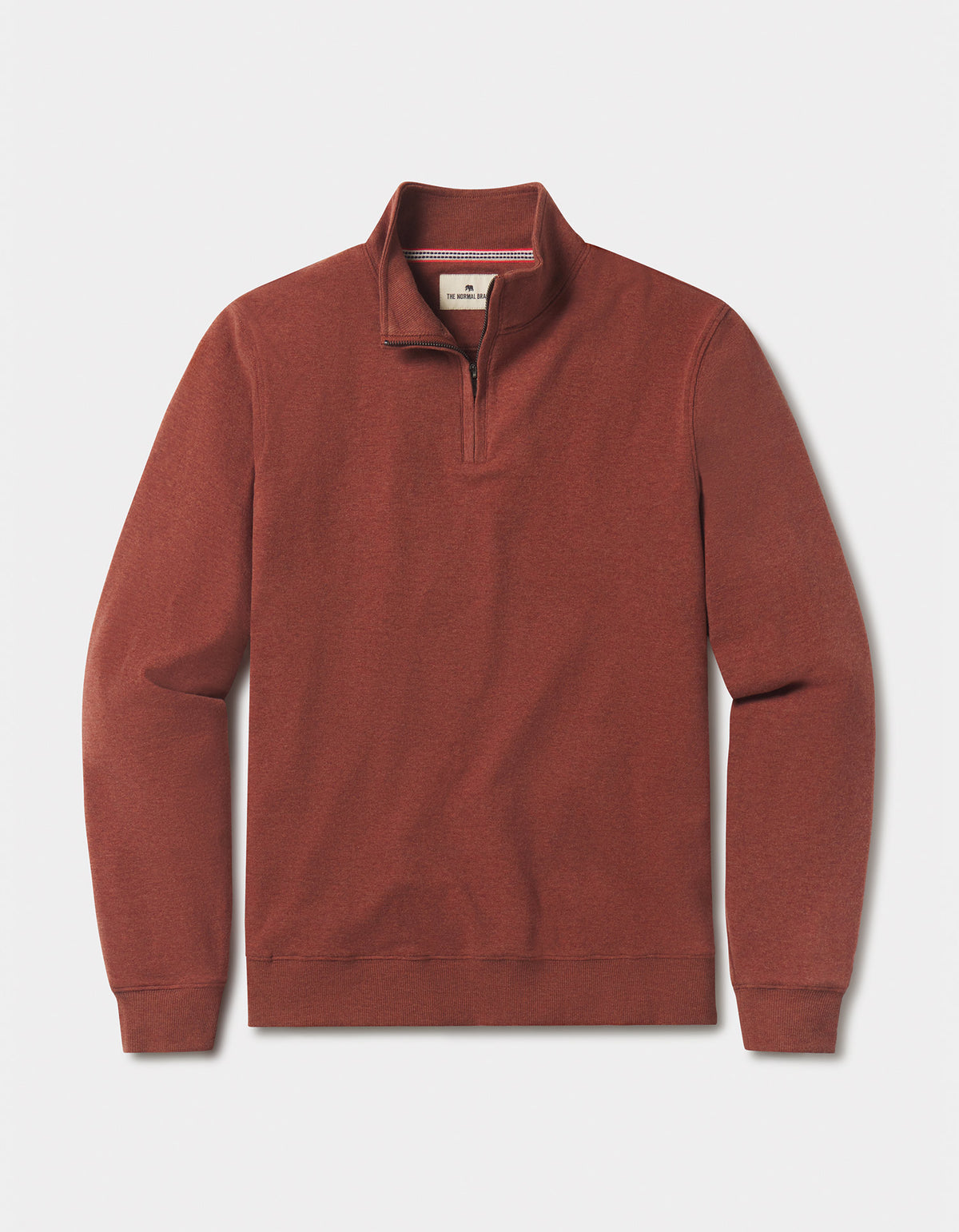 Puremeso Weekend Quarter Zip in Spiced Brandy