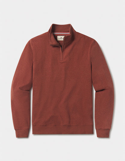 Puremeso Weekend Quarter Zip in Spiced Brandy