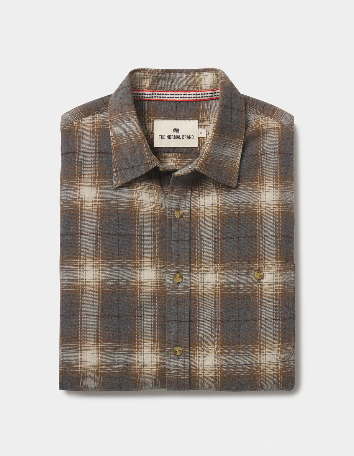 Hudson Double Brushed Flannel in Heathered Grey Plaid
