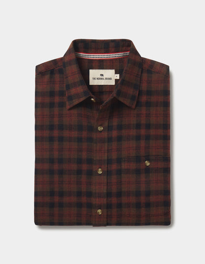 Hudson Double Brushed Flannel in Cocoa Plaid