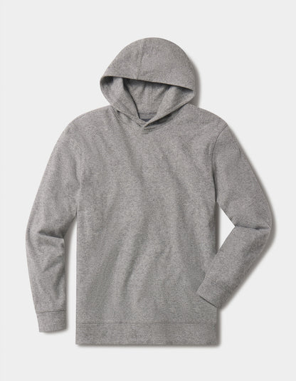 Brushed Textured Knit Hoodie in Graphite