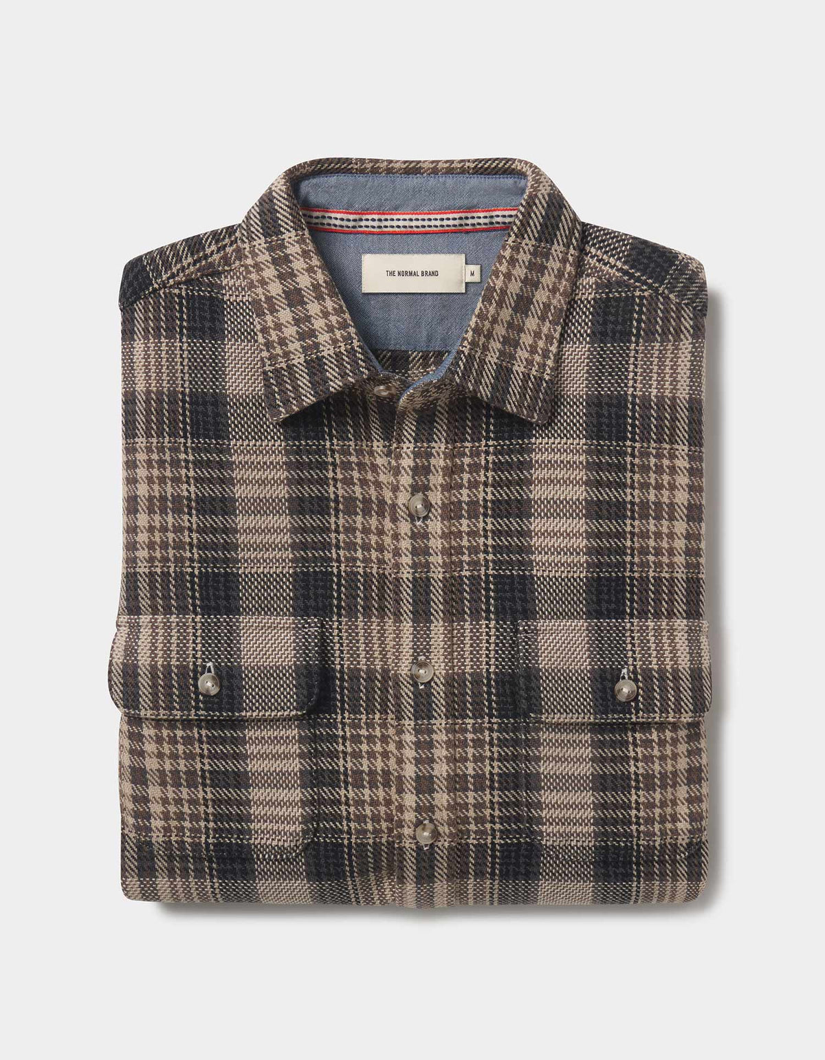 Mountain Textured Overshirt in Asphalt Plaid