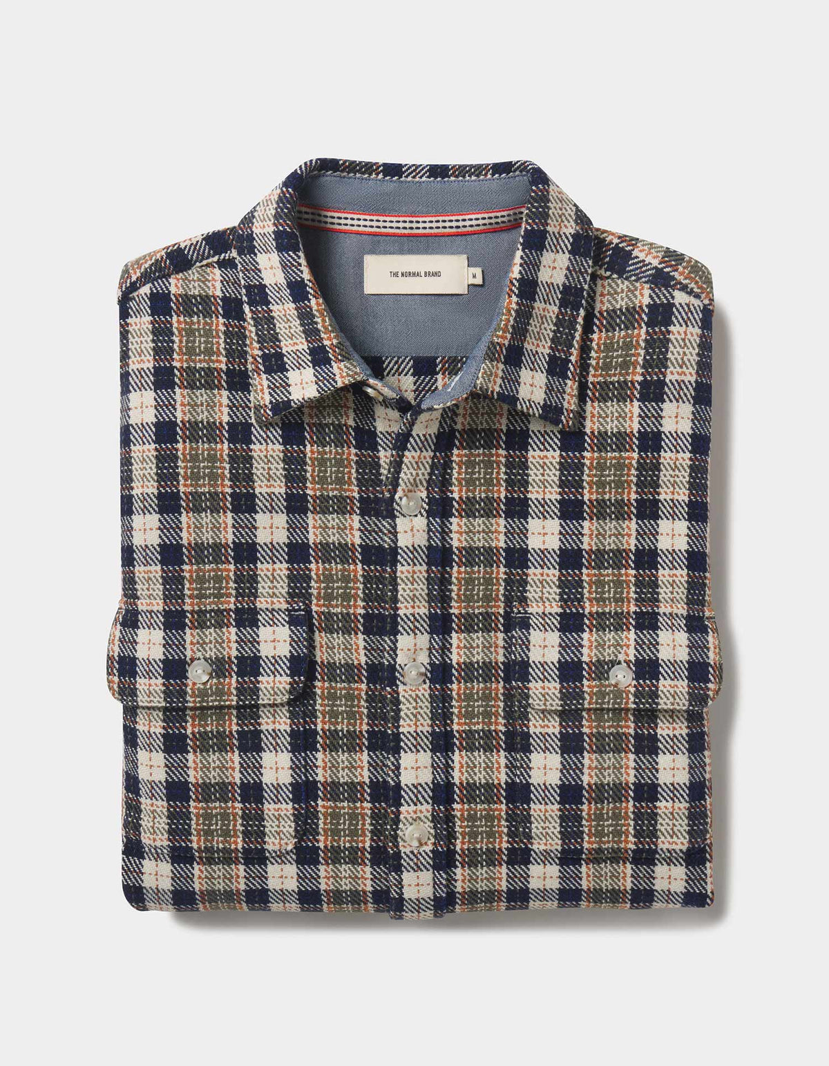 Mountain Textured Overshirt in Moss Multi