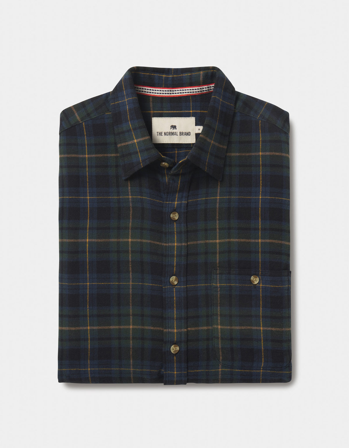 Hudson Double Brushed Flannel in Clover Plaid