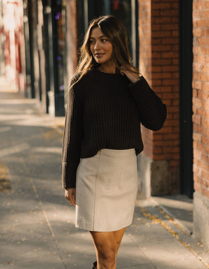 Brightside Mini Skirt in Oat