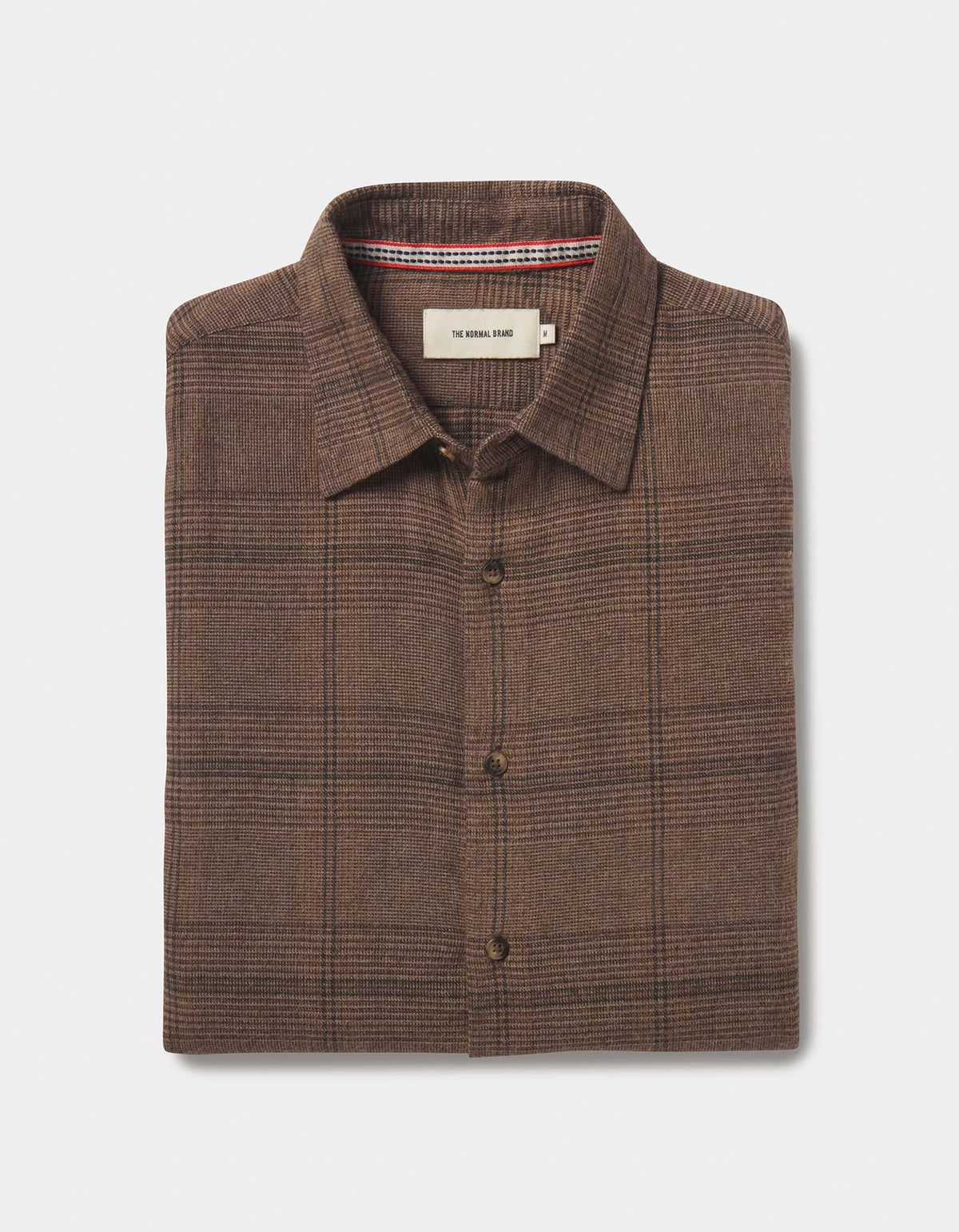 Owen Lightweight Button Up in Espresso Plaid