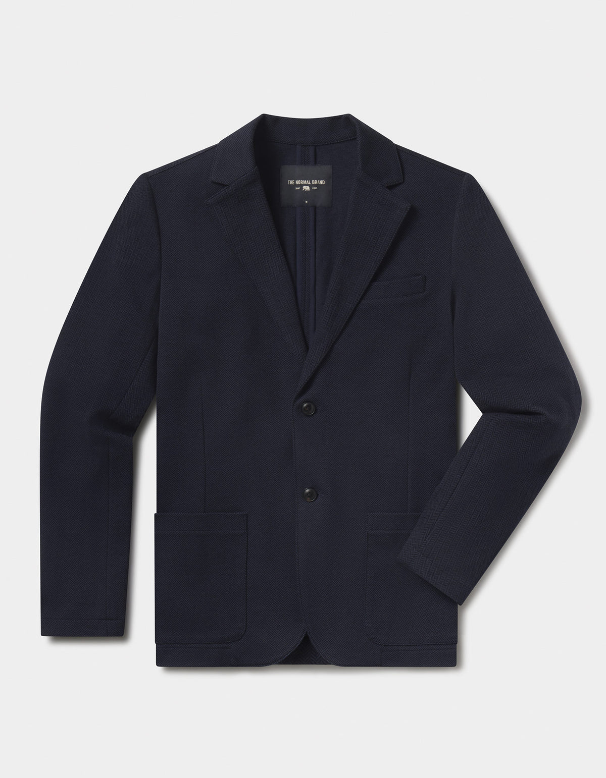 Stretch Knit Blazer in Normal Navy