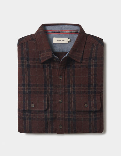 Mountain Textured Overshirt in Spiced Brandy Plaid