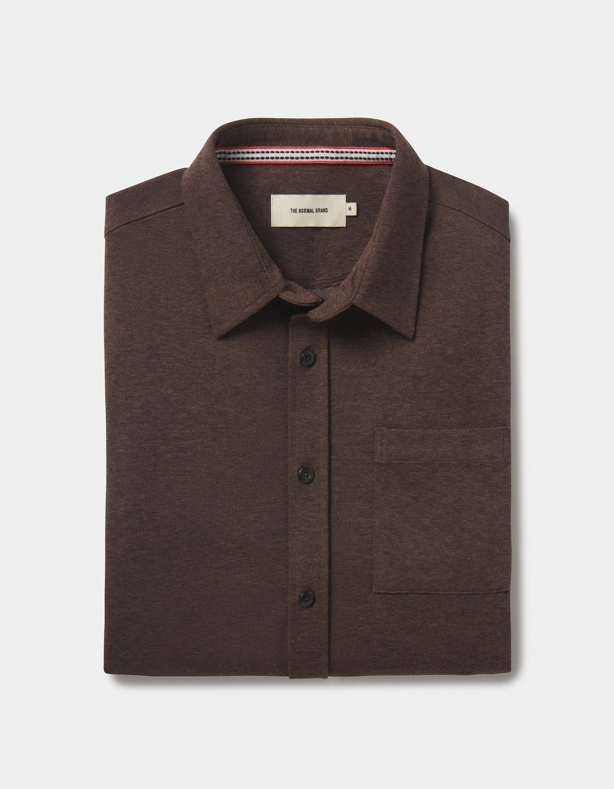 Stratus Knit Button Up in Dark Brown