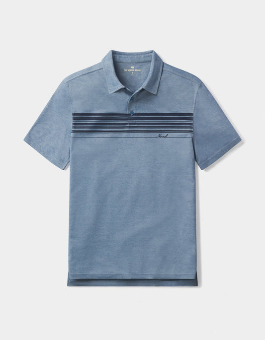 Chip Pique Polo in Normal Navy Script