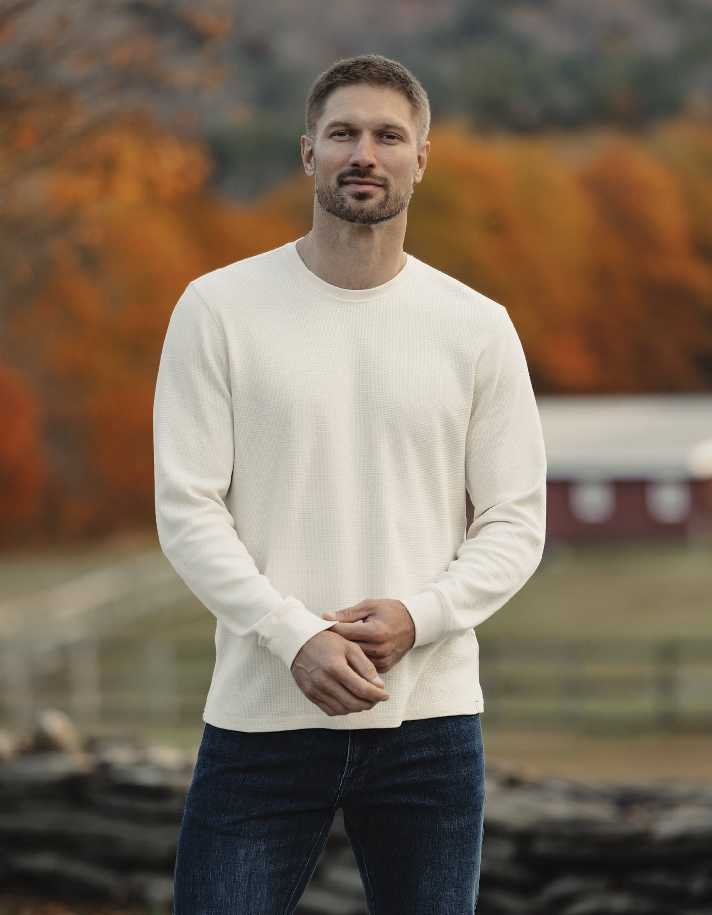 Vintage Thermal Crew in Ivory