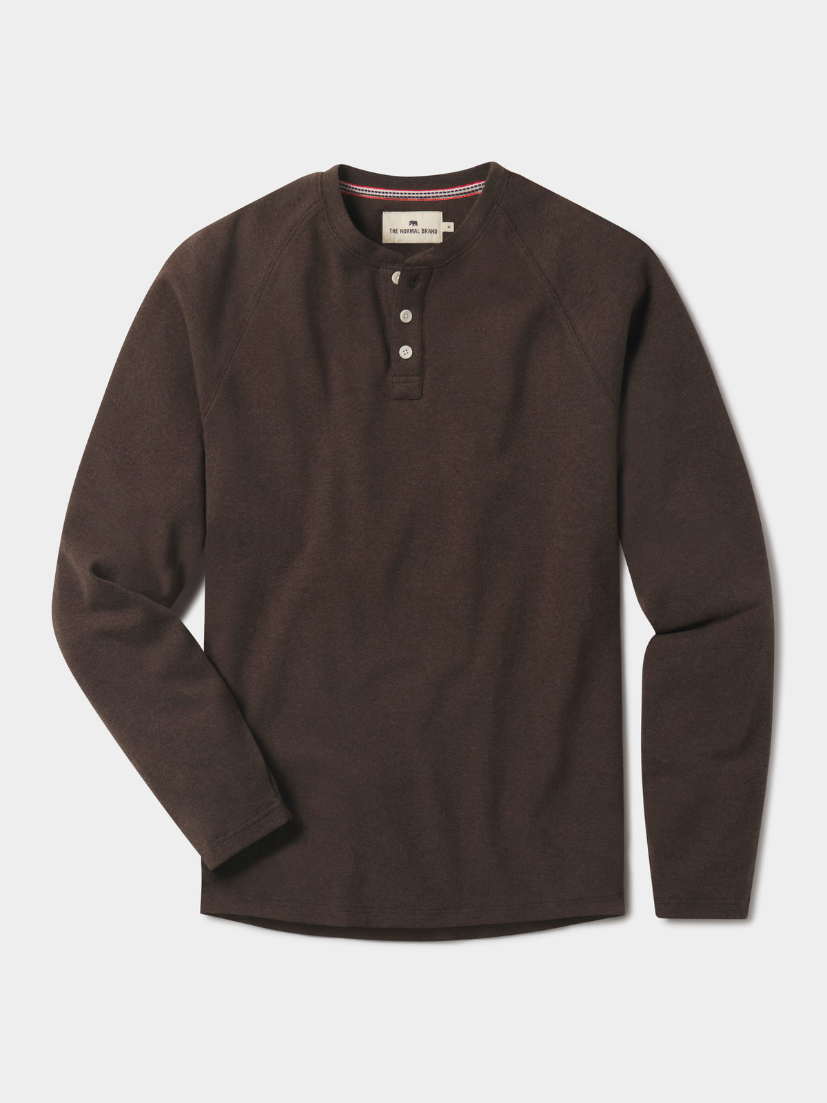 Puremeso Everyday Henley in Ash Brown