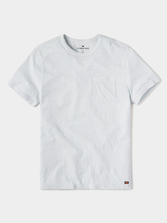 Vintage Slub Pocket Tee in Mist Laydown