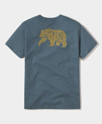 Worn in Bear T-Shirt: Indigo