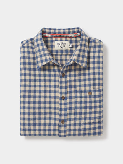 Hudson Double Brushed Flannel in Khaki Plaid