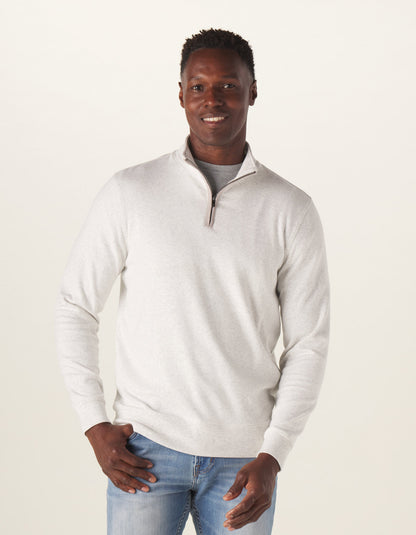 Puremeso Weekend Quarter Zip in Stone