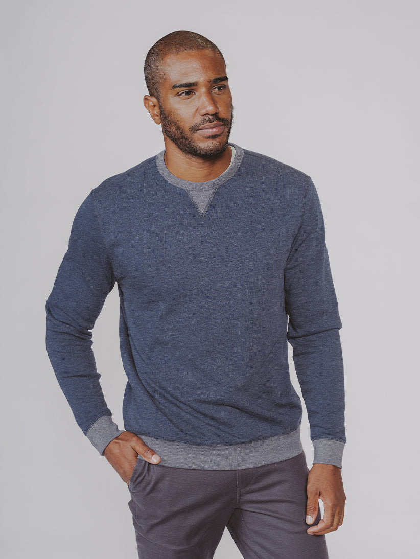 Clay Fleece Pullover in Navy