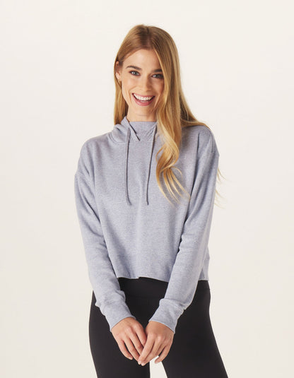 Puremeso Cropped Hoodie in Blue Fog