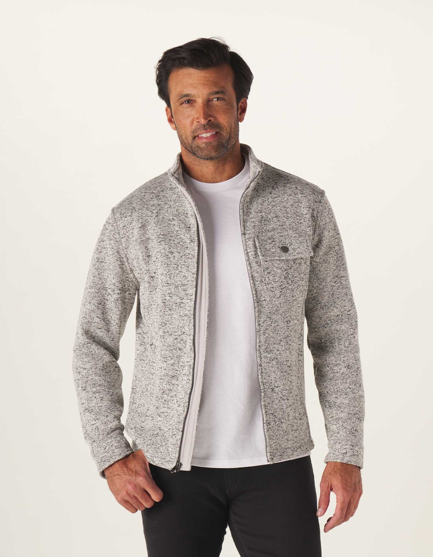 Lincoln Fleece Jacket in Grey