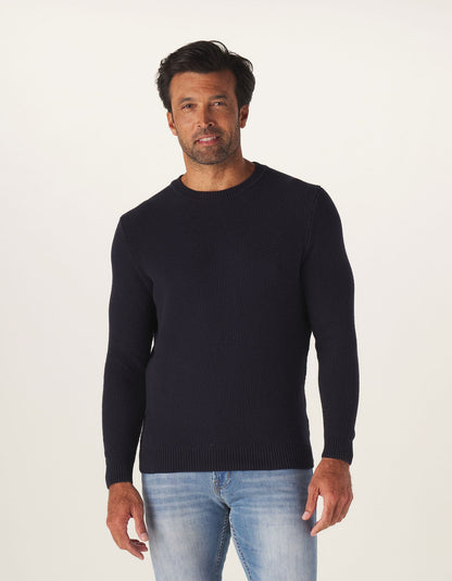 Rib Shaker Sweater in Navy