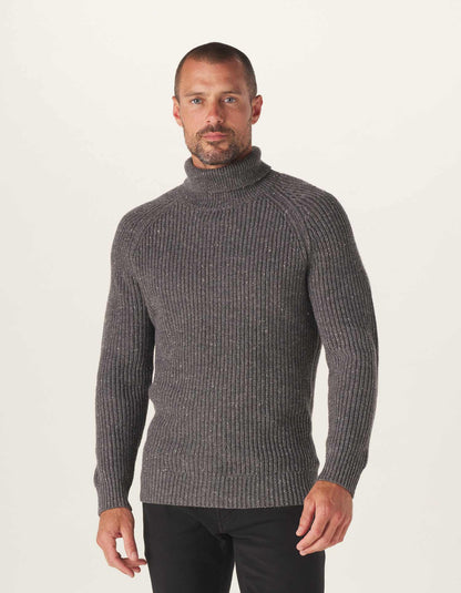 Seawool Nep Turtleneck in Grey