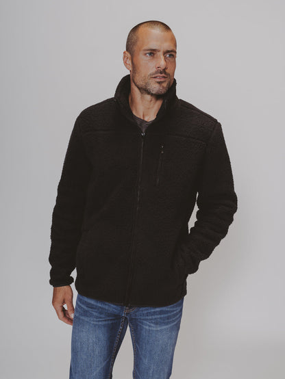 Henry Sherpa Jacket in Black