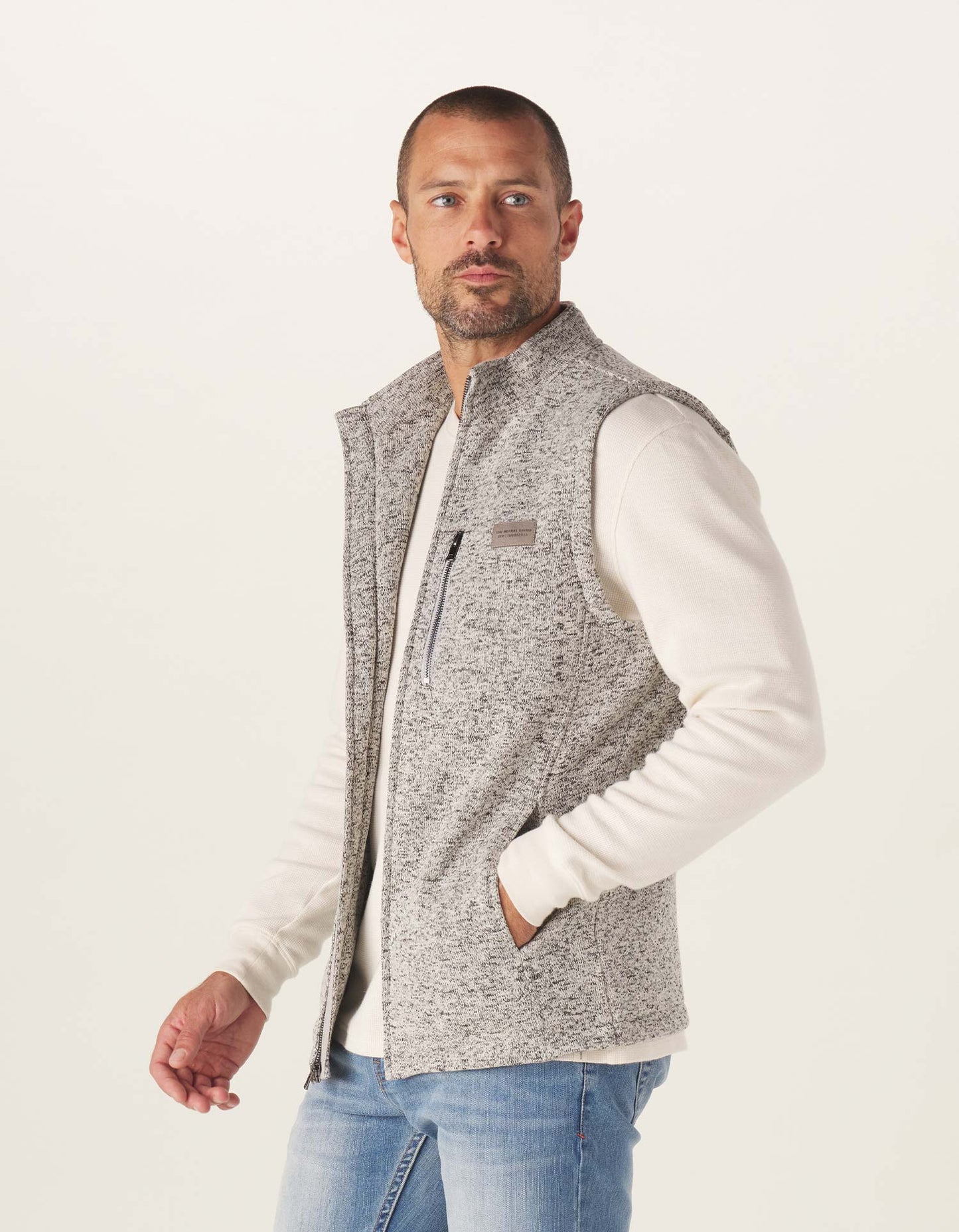 Lincoln Fleece City Vest in Grey