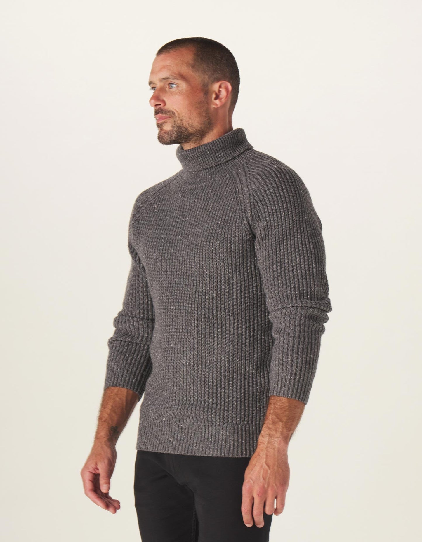 Seawool Nep Turtleneck in Grey