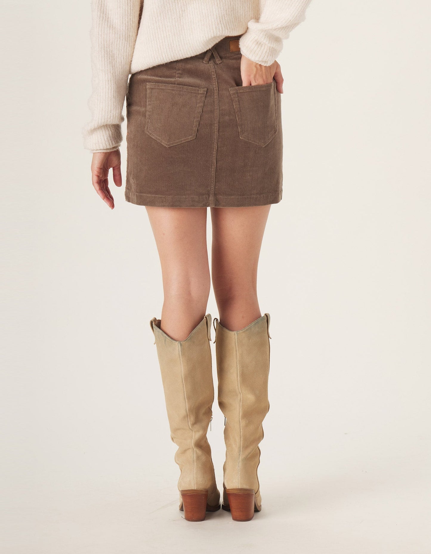 Cord Skirt in Taupe