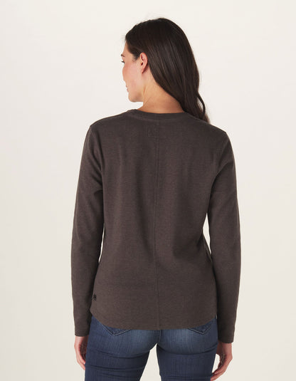 Women's Puremeso Henley in Charcoal