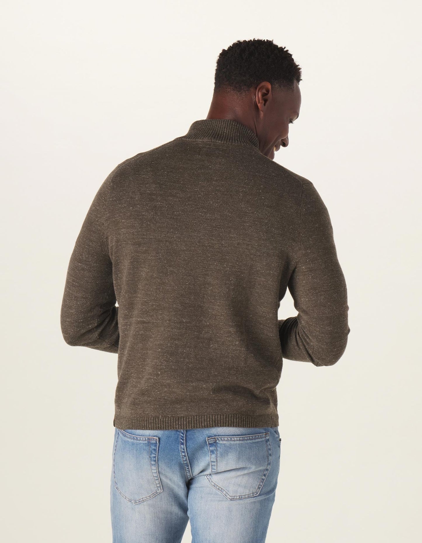 Roll Hem Button Pullover in Charcoal