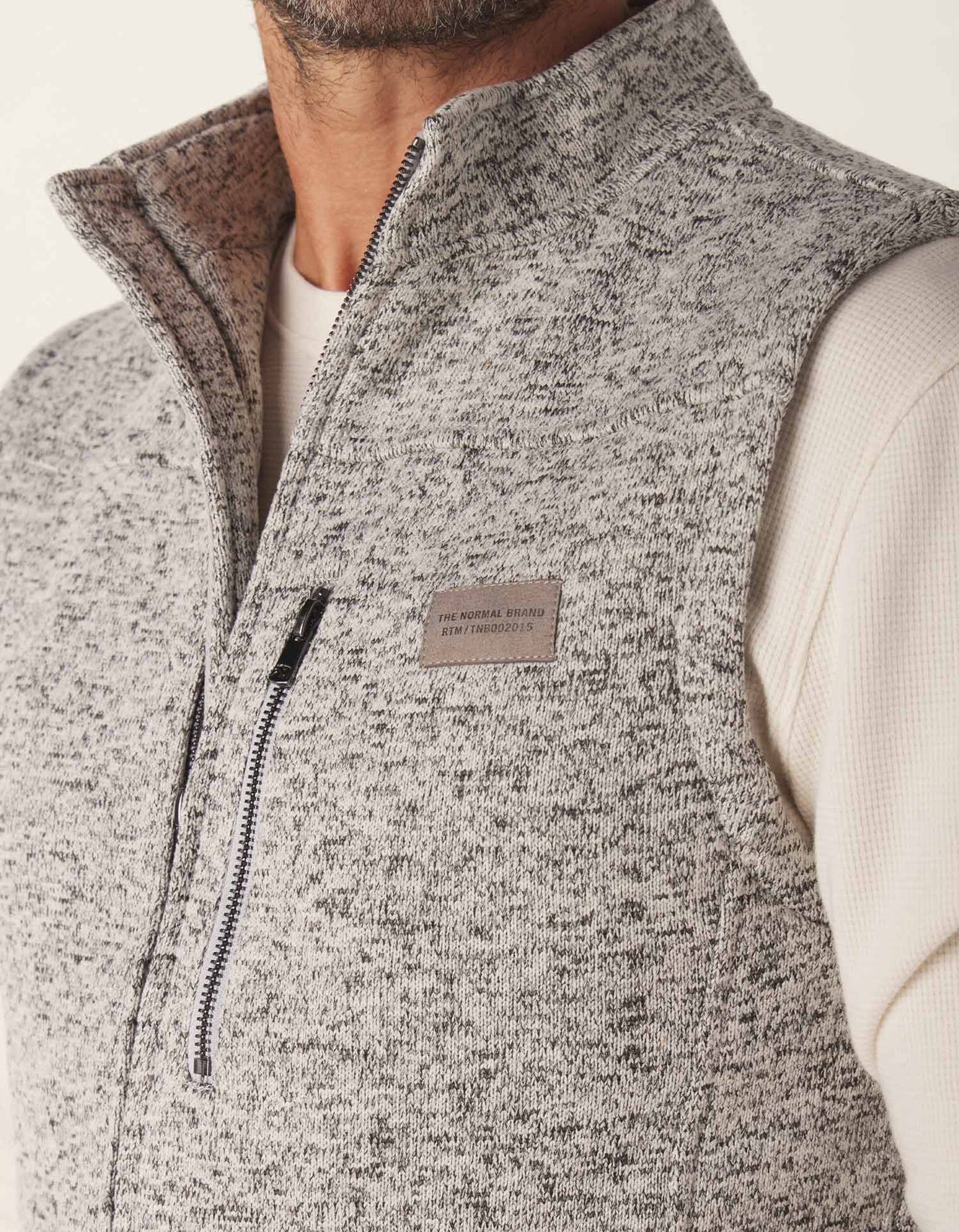 Lincoln Fleece City Vest in Grey