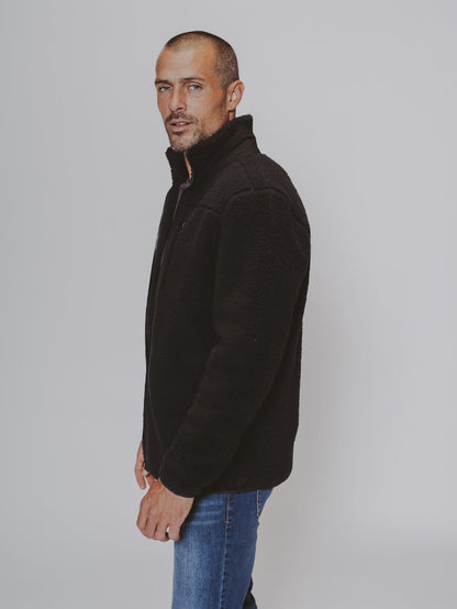 Henry Sherpa Jacket in Black