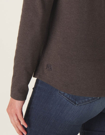 Women's Puremeso Henley in Charcoal