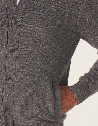 Seawool Nep Cardigan in Grey