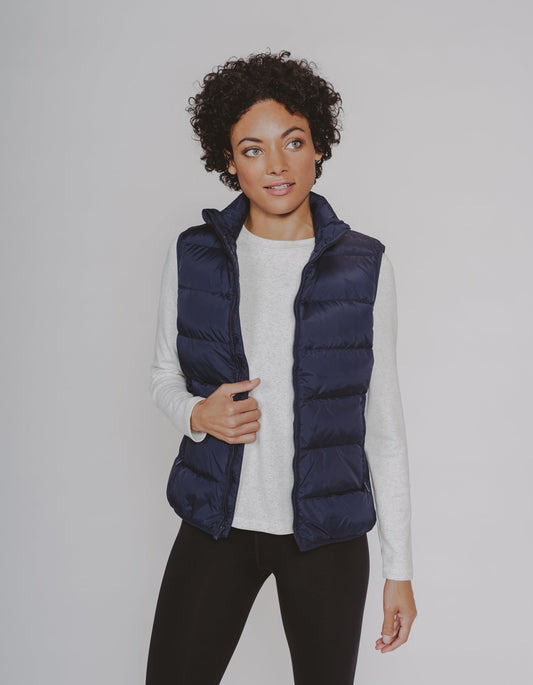 Women's Puffer Vest in Navy