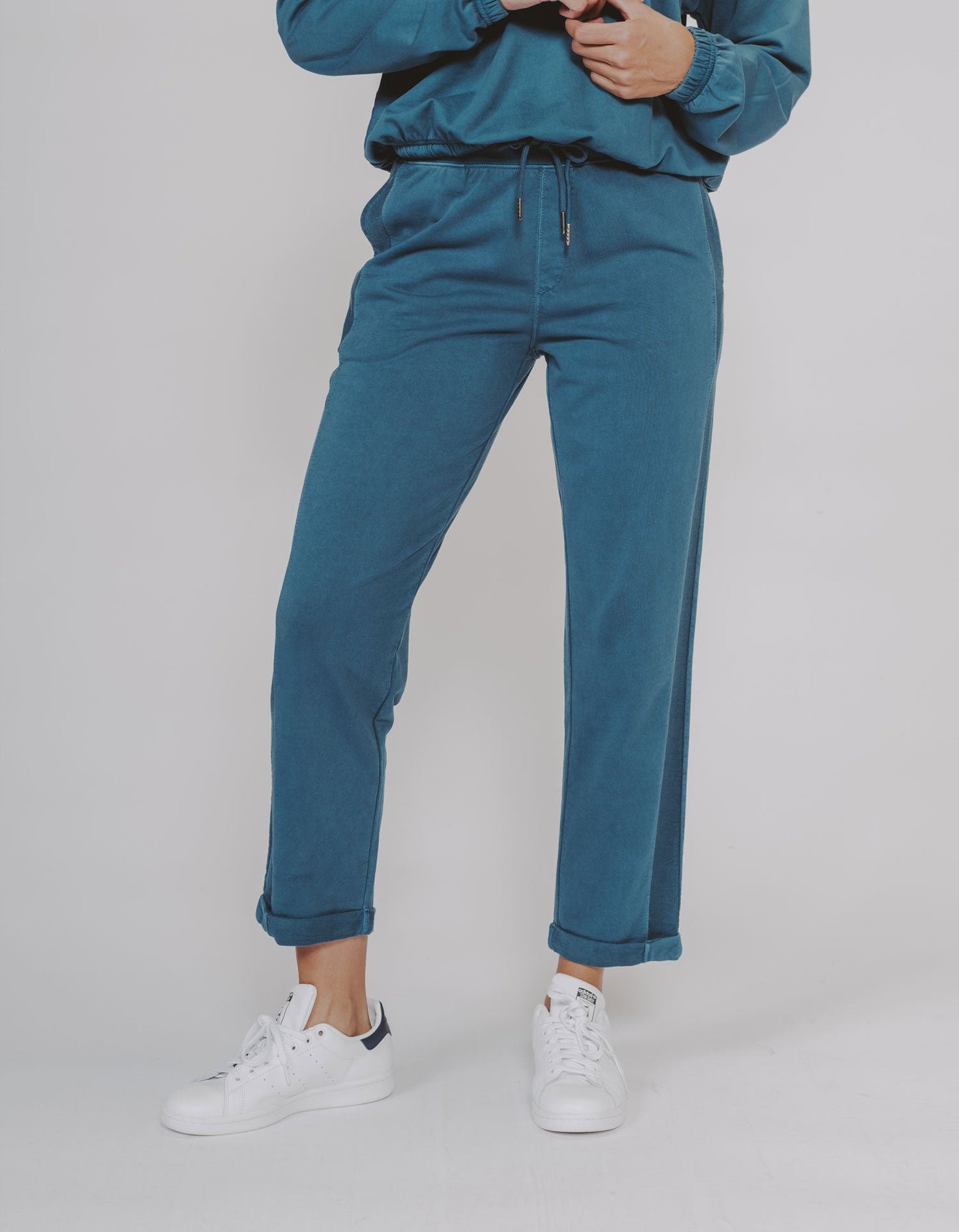 Classic Terry Looped Sweatpant in Teal