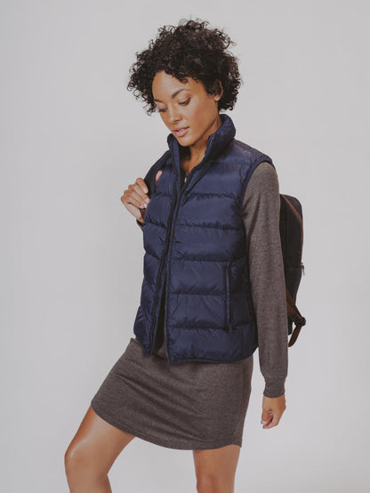 Women's Puffer Vest in Navy