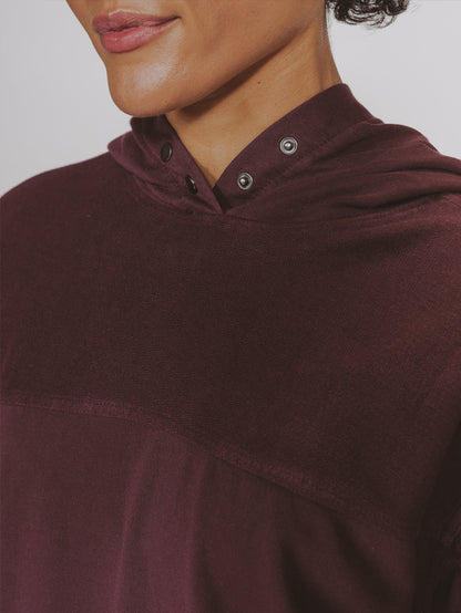 Classic Terry Looped Hoodie in Brown