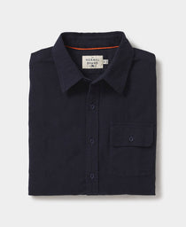 Chamois Button Up Shirt: Navy