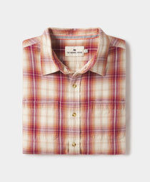 Jackson Button Up Shirt: Wine Plaid