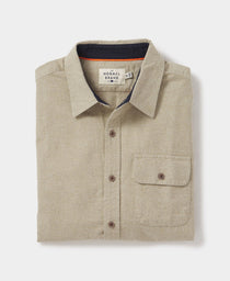 Chamois Button Up Shirt: Stone